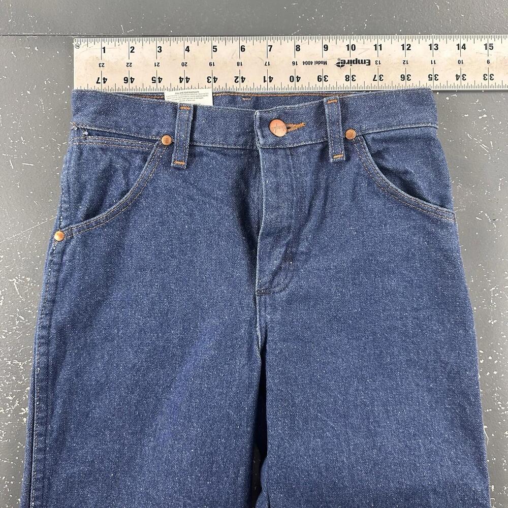 VTG Wrangler Jeans Boys 12 Reg Dark Blue 13MWZ Cowboy Cut USA Made 26x30 NWT - Picture 7 of 9